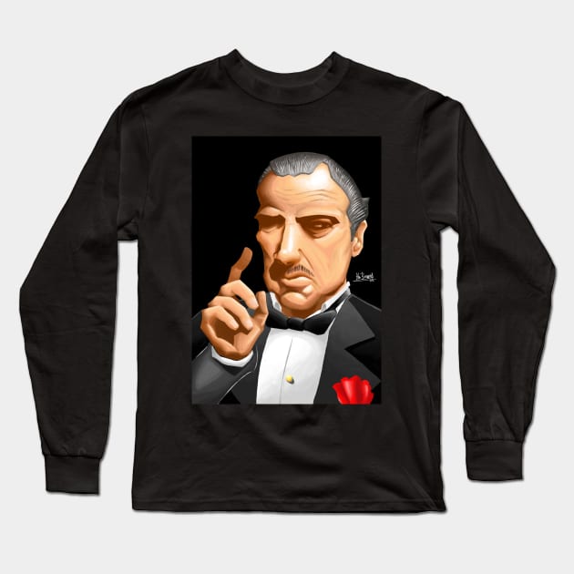 The Godfather - Don Corleone Long Sleeve T-Shirt by Glen Bosiwang Pop Culture Bonanza!